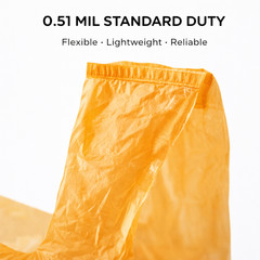 Orange Plastic T-Shirt Bags 1/6 Large 21 x 6.5 x 11.5 in 0.51 Mil