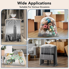40 x 58 Inches 2 Mil Clear Plastic Storage Bags, Extra Large Flat Plastic Bag…