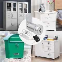 2/5/10 Pcs 5/8″ 1″ 1 1/8″ Cabinet RV Cam Locks Keyed Alike Secure Drawer File