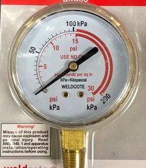 Welding Regulator 2-1/2″ x 30 PSI & 400 PSI Replacement Gauge Acetylene