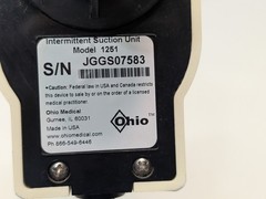 Ohio Medical 1251 Intermittent Suction Unit Vacuum Regulator as shown
