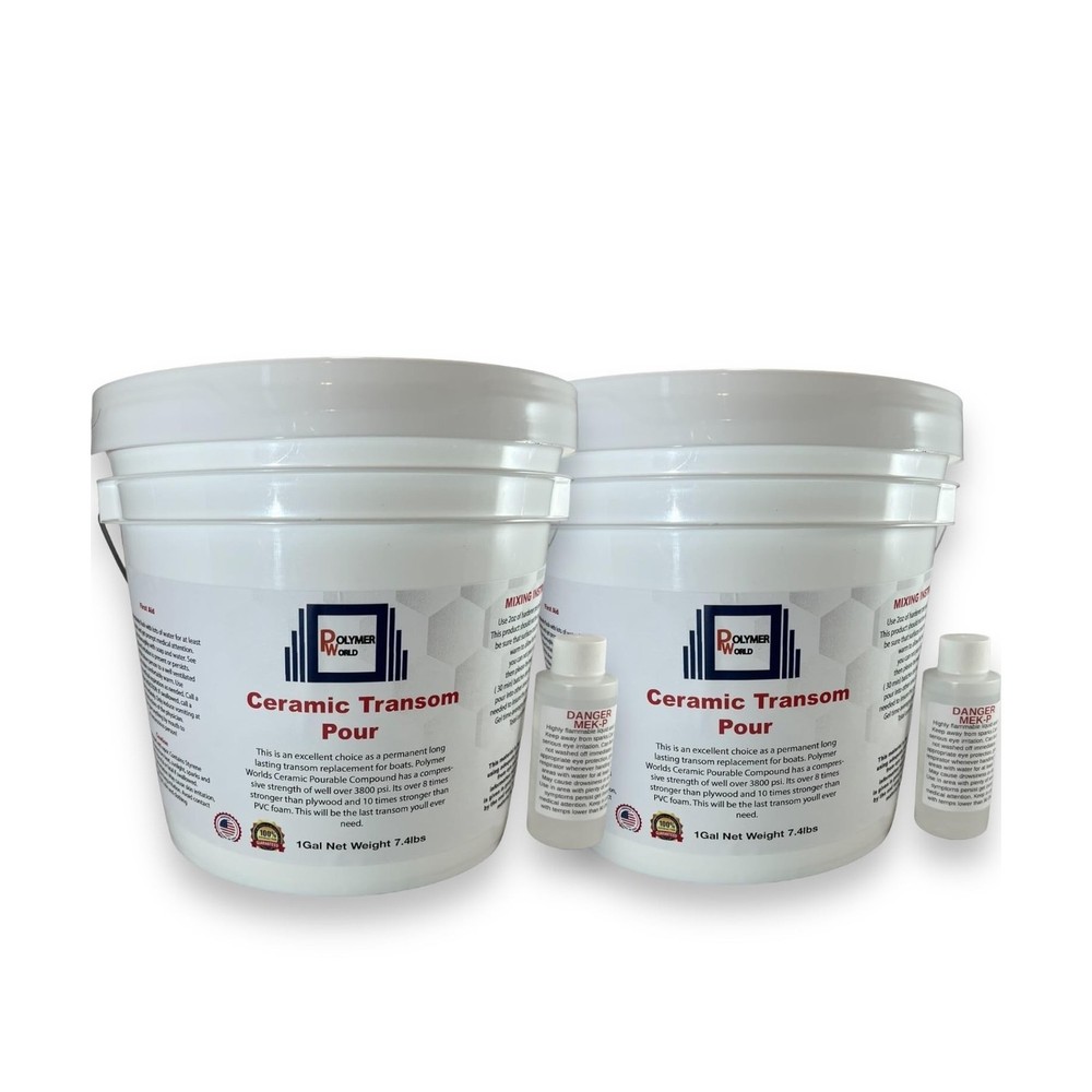 2 Gallons Ceramic Transom Pour for Transom Repairs, Docks, Power Boats, Corin…
