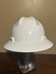 NEW Lot Of 6 Verizon Full Brim Hard Hats MSA V Gard Size Medium White