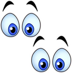 2-Pack 5.51″x4.92″ Cartoon Eye Decals for Car, Truck, Motorcycle, Laptop, Window