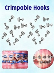 Dental Orthodontic Crimpable Hook Long/Medium/Short Stainless Steel 10pcs/pack