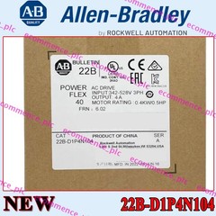 Factory Sealed NEW PLC 22B-D1P4N104 PowerFlex 40- 0.4 kW (0.5 HP) AC Drive