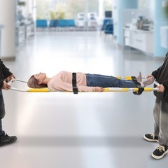 Foldable Aluminum Scoop Stretcher EMS Portable Rescue Stretcher Adjustable Lengt