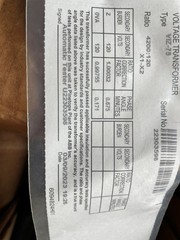 ABB 7525A71G02 – VIZ-75 35:1 75KV/8.7KV 4200 TRANSFORMER