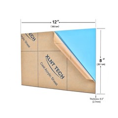 10 PCS & 10 colors Transparent Acrylic Sheets 1/8 Thick 8 x 12 Inch