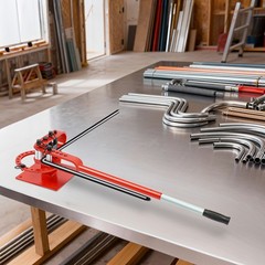 0-200° Manual Bending Tool, Pipe Tube Bender, Heavy-Duty Tube Bending Tool Red
