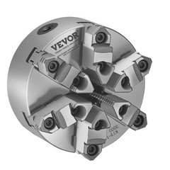 6-Jaw Lathe Chuck, 6 Inch (160 mm), Self-Centering Chuck with D1-4 Cam Lock Back