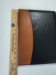 Hazel Portfolio Document Holder Easy Open Black Brown Made In USA