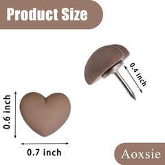 28pcs Decorative Heart Push Pins Multicolored Matte Thumbtacks Thumb Tacks fo…