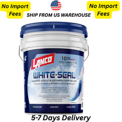 White Roof Seal Elastomeric Rubberized Sealer Waterproof Sealant Coating 5 Gal
