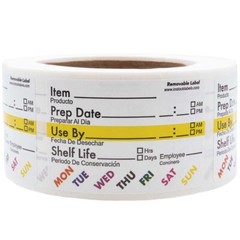 Removable Food Rotation Prep Labels | 2 x 3″ Inch | 500 Pack