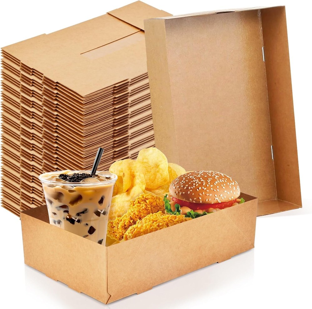 60 Pcs Movie Theater Snack Boxes, Disposable Paper Cardboard Food Trays,