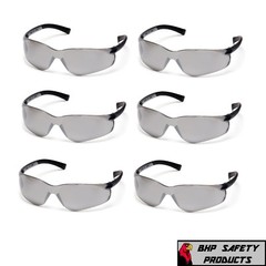 (6 PAIR) PYRAMEX ZTEK SAFETY GLASSES SILVER MIRROR LENS SUNGLASSES S2570S Z87+