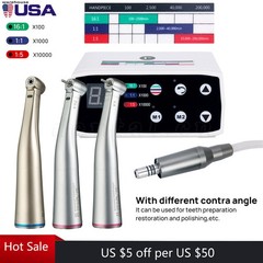 NSK Style Dental Brushless LED Electric Micro Motor 1:1/1:5 Handpiece E-type USA