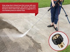 WOJET Pressure Washer Adapter, M22 15mm Female Thread to 14mm Male Gold