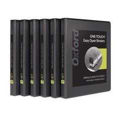 Oxford 3 Ring Binders, 0.5 inch ONE-Touch Easy Open D Rings, Durable Binders …