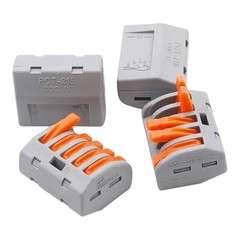 smseace 25 Pcs 5 Port Lever Nut Conductor Compact Wire Connectors Fast Connec…