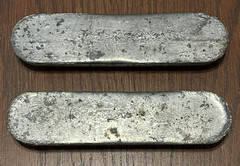 2 Cerrotru Ingot Low Melting Temperature Alloy Vintage Bar 3+ Pounds Bismuth Tin
