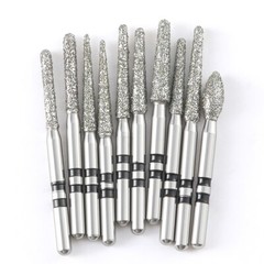 AZDENT Dental Diamond Zirconia Cutting Burs for High Speed Handpiece FG 1.6mm
