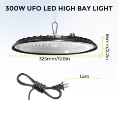 300W UFO Led High Bay Light Warehouse Factory Commercial Industrial Shop Light