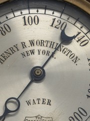 Vintage Crosby L Henry R Worthington Brass Water Pressure Steam Gauge Valve Co