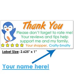 for Instacart Thank You Stickers Please Rate Shopper CUSTOM DRIVER NAME