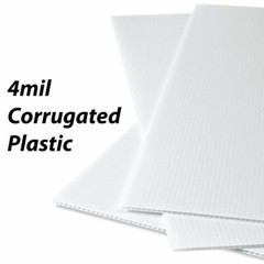 2’x2′ 4mm Corrugated Plastic Blank Yard Signs – Vertical Flutes – Bundle of 25