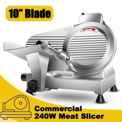 Electric Commercial Meat Slicer 10in Steel Blade Frozen Meat Cheese Slicer 240W