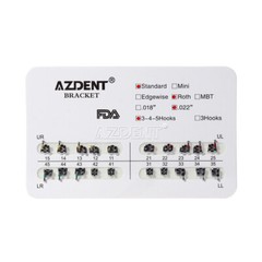 1-100X Dental Orthodontic Brackets Mini/Standard Roth MBT 022/018 Hooks 3/345