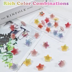 30Pcs Pentagram Push Pins,Cute Decorative Push Pins with Storage Box Colored …