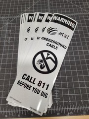 AT&T Warning Reflective Sticker – Call 811 Before You Dig
