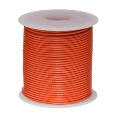 22 AWG Gauge Stranded Hook Up Wire Orange 100 ft 0.0253″ UL1007 300 Volts