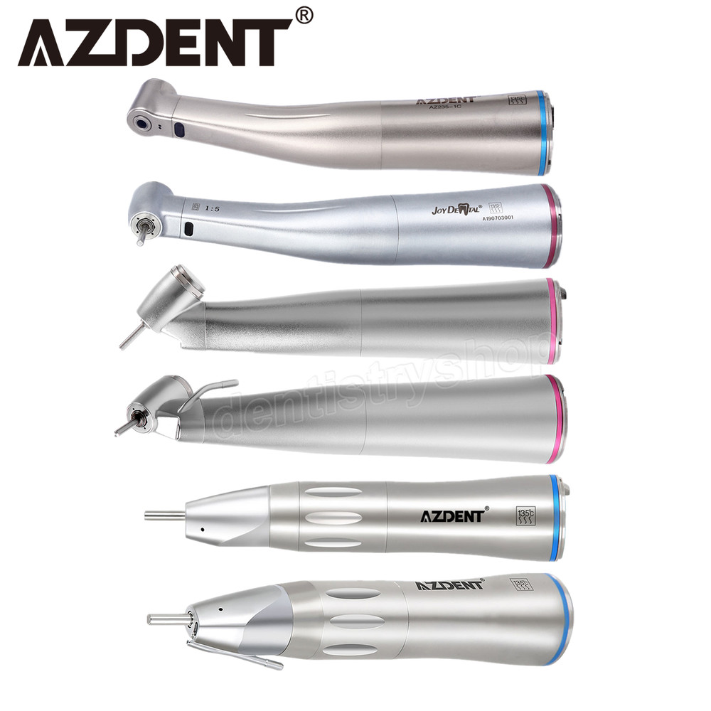 Dental 1:1/1:4.2/1:5 LED Fiber Optic Contra Angle Handpiece Fit E-type Motors