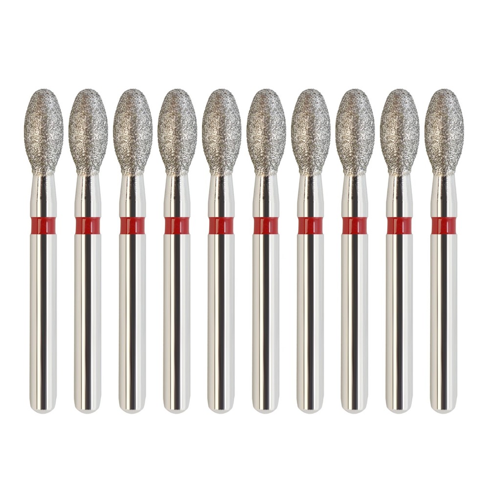 Multi-Use Red Football Diamond Burs Dental Friction Grip FG 379/023F Fine Grit
