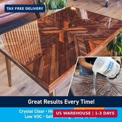 TotalBoat Table Top Epoxy Resin Kit – 1 Gallon Crystal Clear Epoxy with High Glo