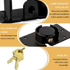 2 Pack Van Door Locks Keyed Alike, 73mm Heavy Duty Solid Steel Hidden Shackle Pa