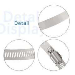 43Pcs Stainless Steel Hose Clamp Assortment Kit Adjustable 0.25″-1.8″(6-45mm)…