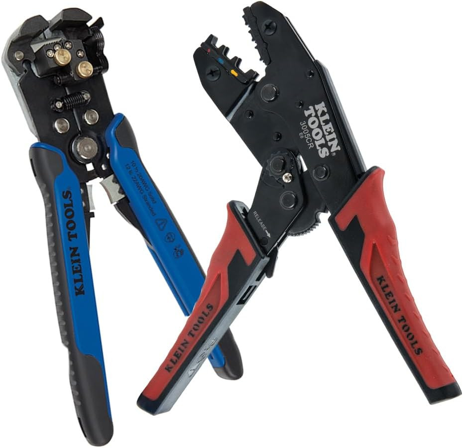 80013 Wire Stripper / Ratcheting Crimper, Electrical Crimping Tool Kit with Auto