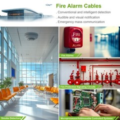 Syston 18/2 Fire Alarm Cable Wire FPLR Unshielded Bare Copper – 50 ft to 1000 ft