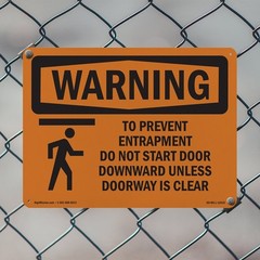 To Prevent Entrapment Do Not With Symbol OSHA WARNING Sign, Decal 5 or 10 Pack
