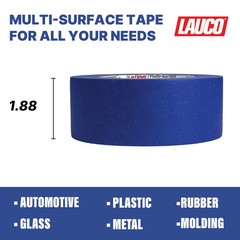 LAUCO Multi-Surface Blue Painter’s Masking Tape, Medium Adhesion, 5 Rolls