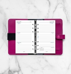 2026 Filofax Personal Size Refill 26-68418, Week on Two Pages, 95mm x 171mm