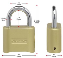 Master # 175D 2″ Resettable Zinc DieCast Combination Padlocks -Pack of 2