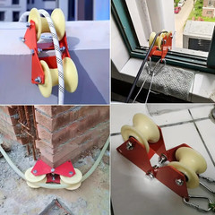 Heavy-Duty Foldable Manual Pulley System with Durable Metal Frame Labor-Saving