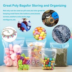 100-Pack 3″x4″ Clear Resealable Plastic Bags, 2 Mil Zip Lock for Storage