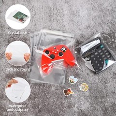 300 Pcs 5×7″ Clear Cellophane Bags Self Adhesive 1.4 Mil for Goodies Gifts